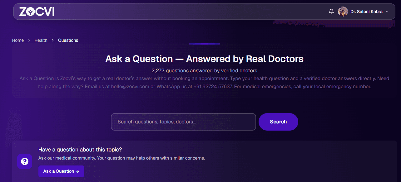 Ask a Doctor Online for Free | Zocvi